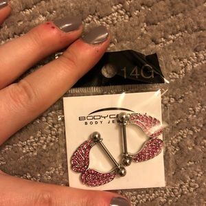 14G angie wing nipple rings